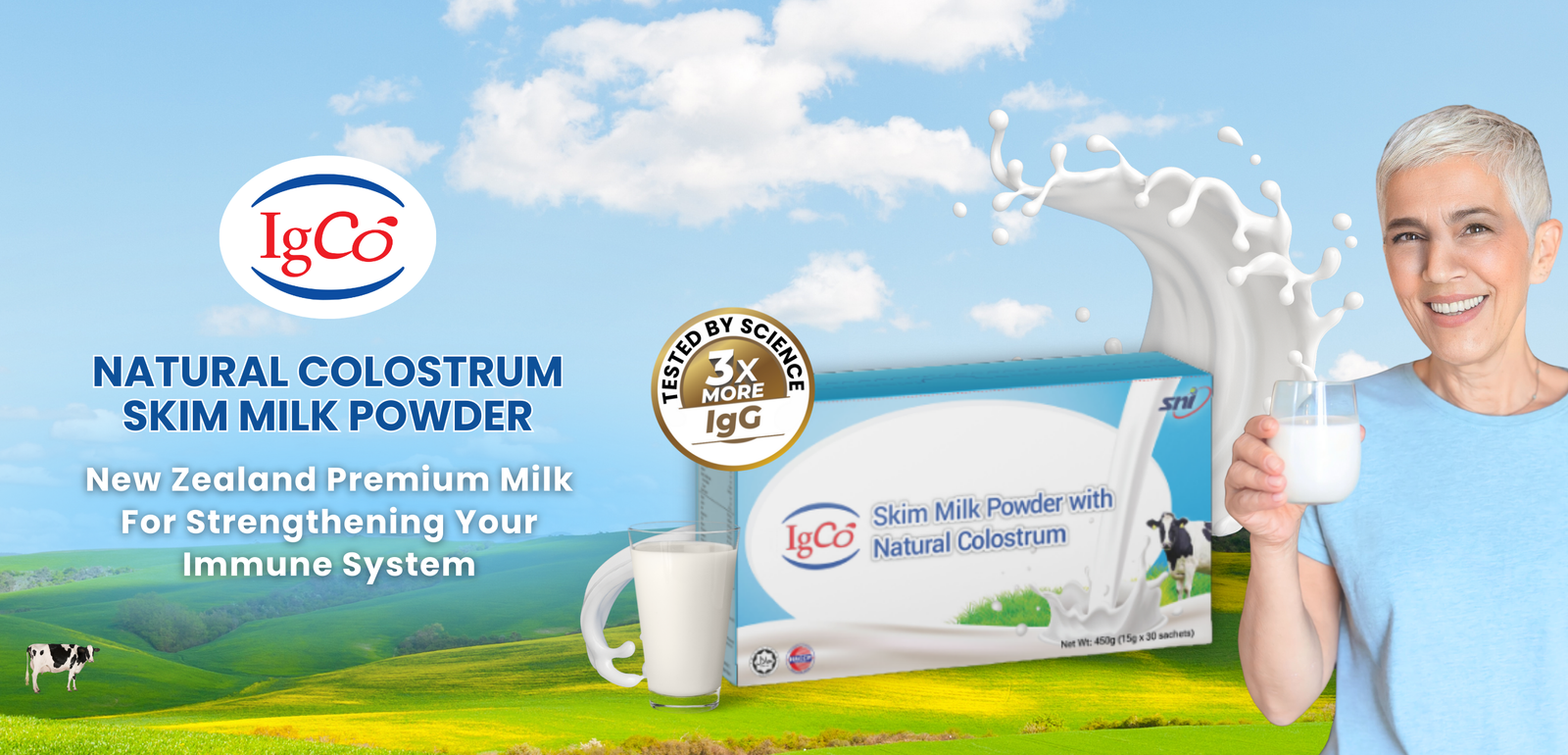 IgCo Natural Colostrum Skim Milk Powder