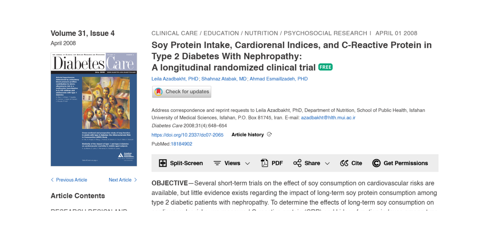 Soy protein intake, cardiorenal indices, and C-reactive protein in type 2 diabetes with nephropathy